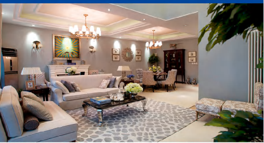 徐汇公园道壹号室内客厅装修实景图