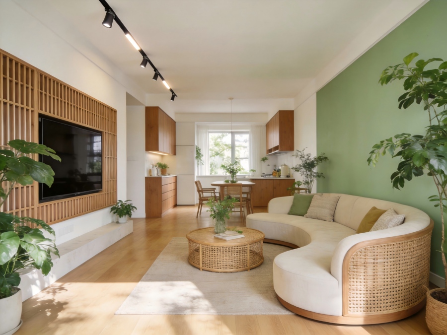 现代田园风设计效果图{7}