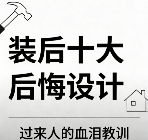 装修后十大后悔设计，过来人的血泪教训！