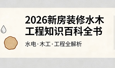 2026新房装修水木工程知识百科全书：从入门到精通全解析